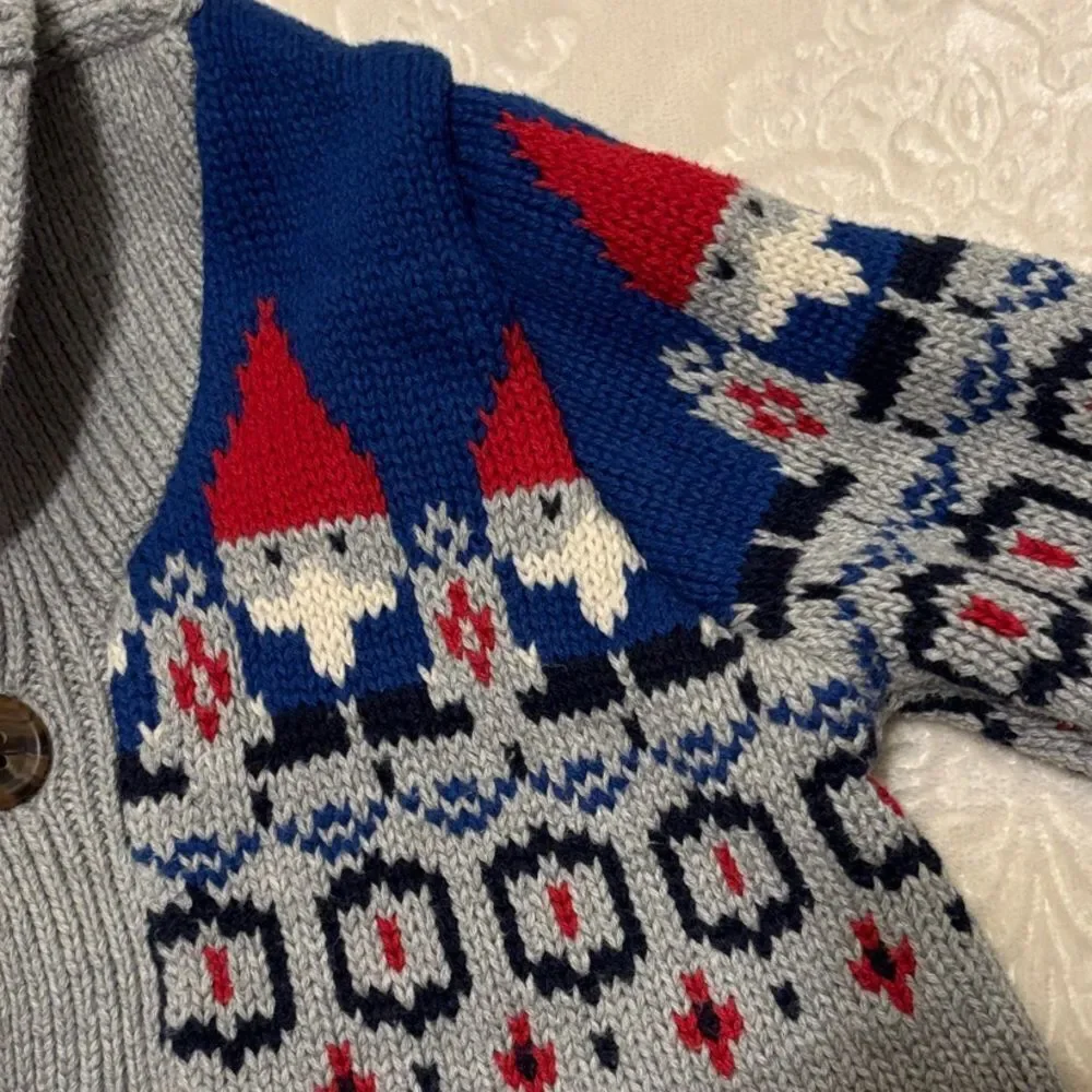 BABY GAP CARDIGAN WITH GNOMES